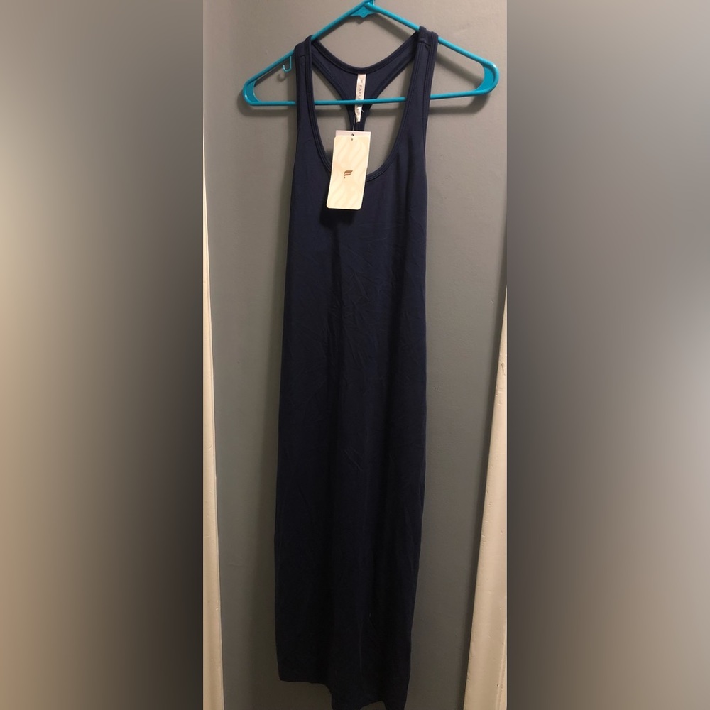 Fabletics cacey racerback dress.  NWT. Navy. XS/4.